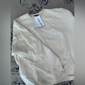 Brandy Melville sweatshirt, Ivory, oversized fit